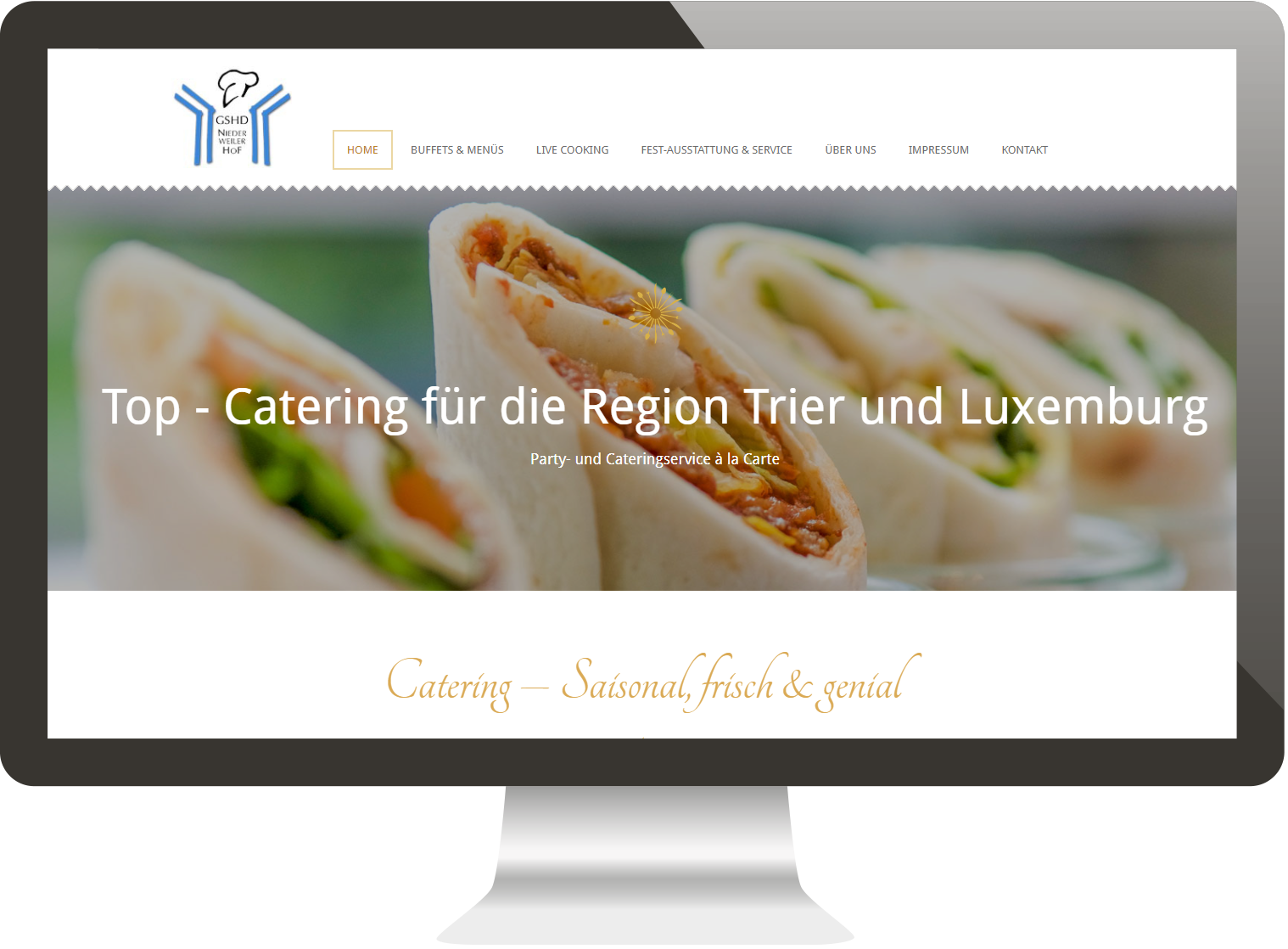 Webdesign für einen Catering-Service